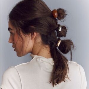 NWT Free People Brown Acrylic Pony Cuff Elastic Hair Tie